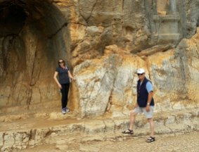 Mike hiking Caesarea Philippi