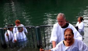 Gloria was baptized in the Jordan, as a new daughter of the King of kings